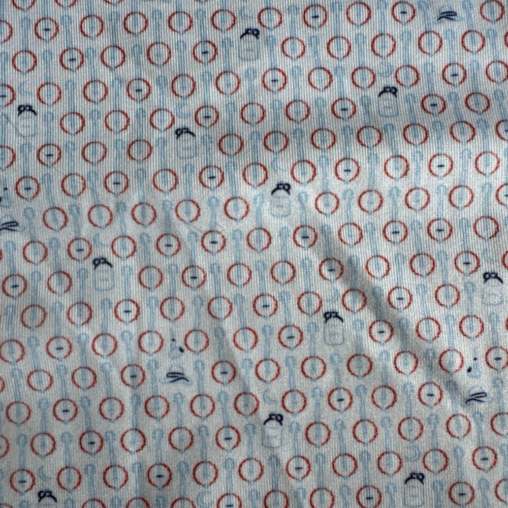 Peter Millar Light Gray Patterned Polo Shirt - image 5